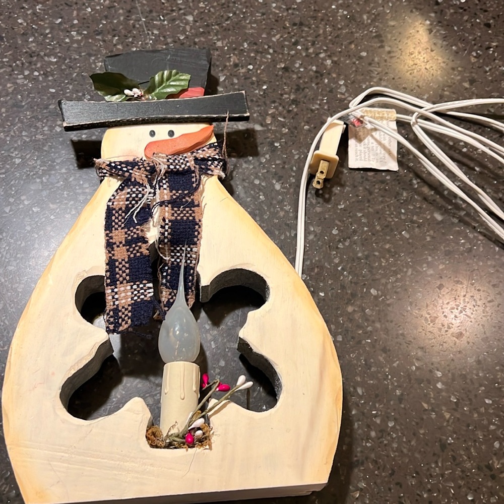 Snowman light up decoration